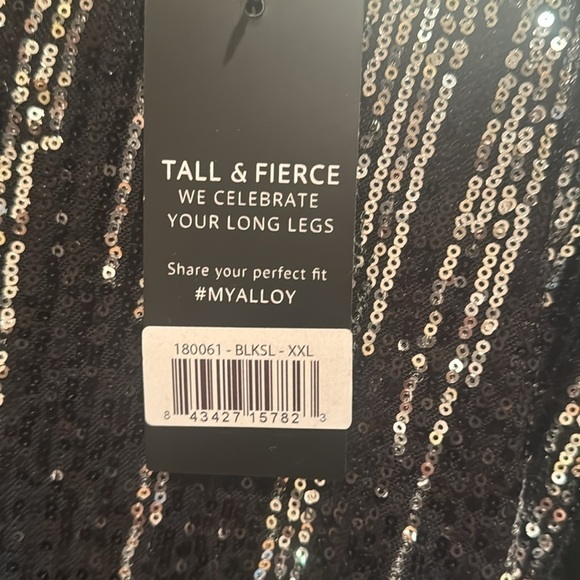 Alloy Apparel 🔥black dress with black and silver sequins NWT - Picture 2 of 9
